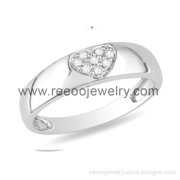 Platinum Plated Wedding Band Silver Ring
